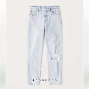 Abercrombie “the mom” high rise curve love jeans